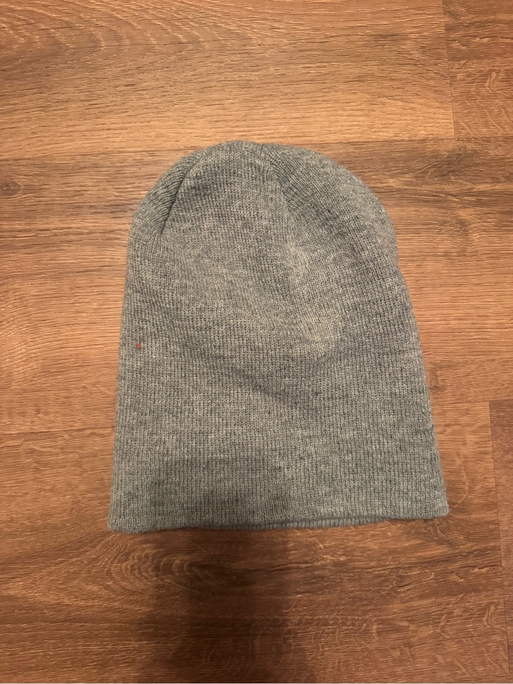 Men's Gray Knit Beanie - Casual Winter Hat